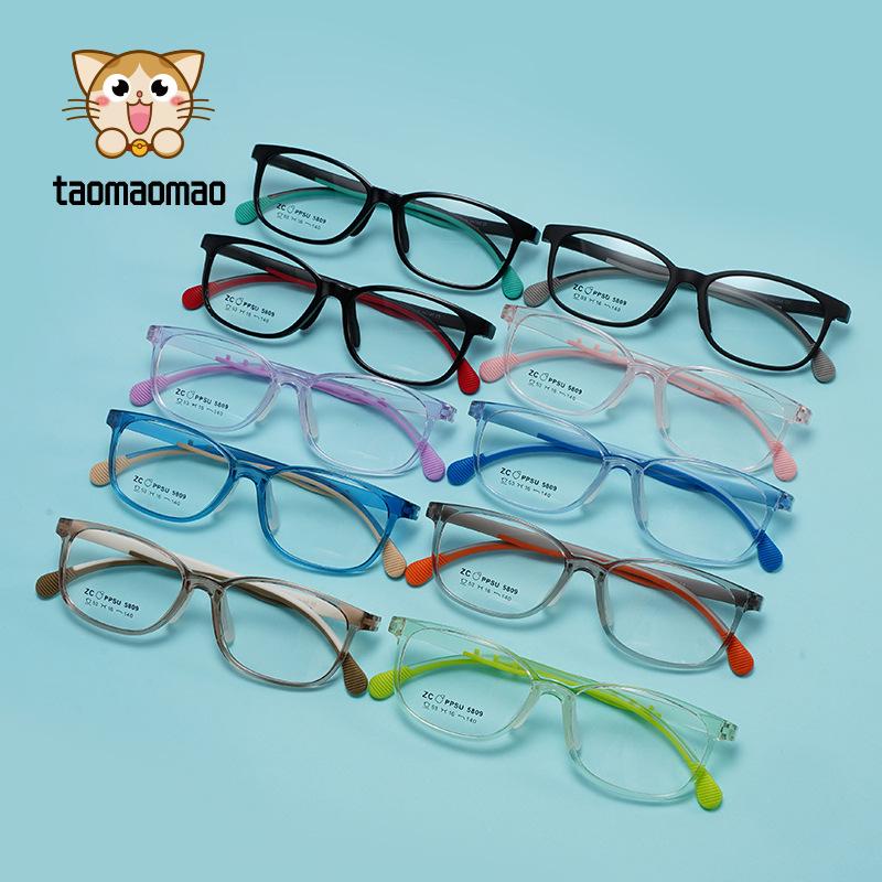 Stylish TR90 Eyeglass Frame for Kids - Lightweight, Comfortable PPSU Frame with Silicone Nose Pads for Students