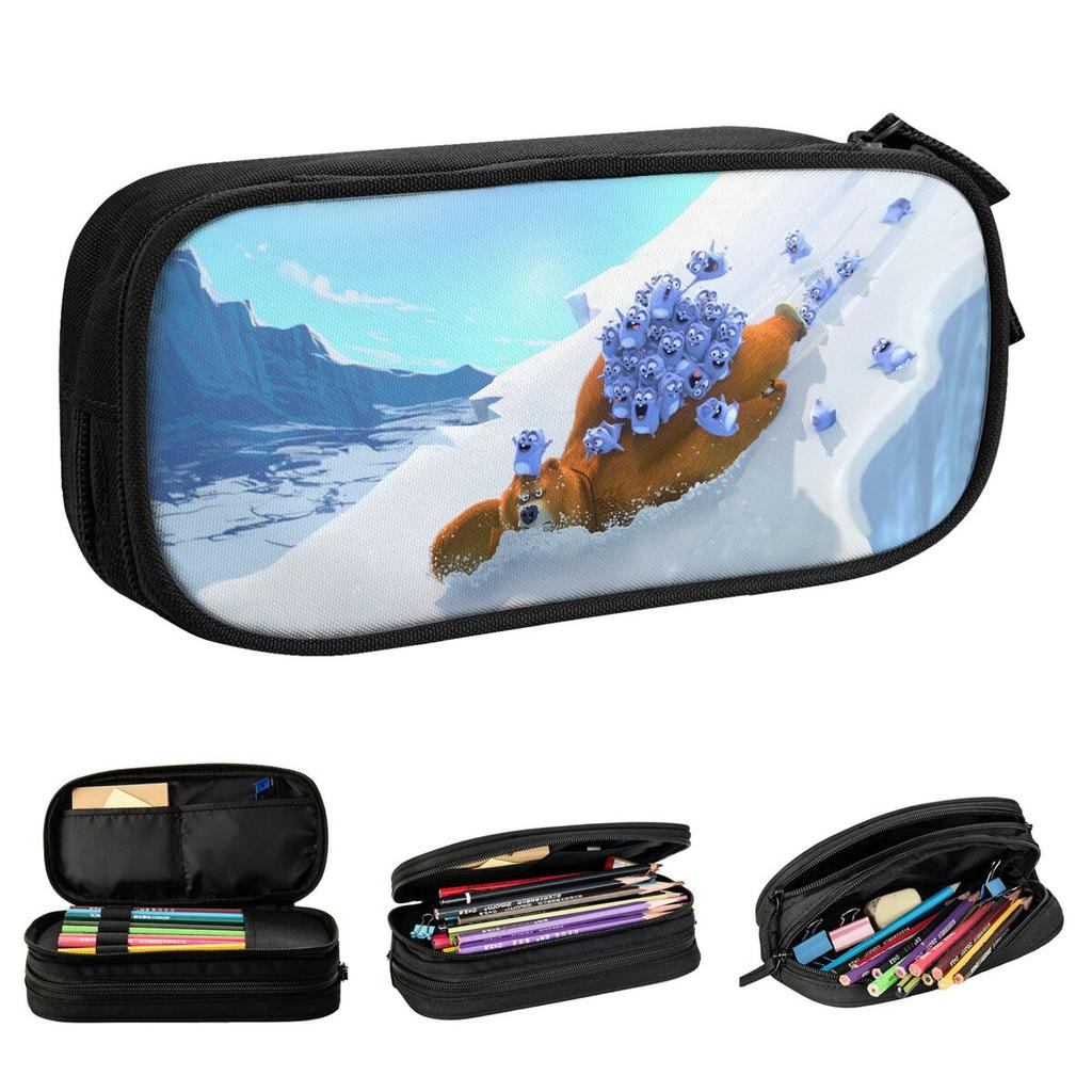 Grizzy And The Lemmings Pencil Cases Classic Anime Pen Holder Pencil Bags Kids Big Capacity Students School Gift Pencilcases