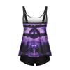 Women's Two Piece Tankini Swimsuit Set Printed Sleeveless Top with Adjustable Straps and Matching Shorts Swimwear Beachwear Summer Outfit