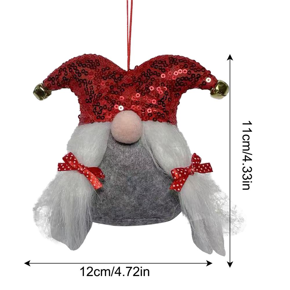Gnome Christmas Ornaments Scandinavian Tomte Faceless Dwarf Stuffed Plush 11cm/4.3inch Handmade Swedish Nisse Rustic Faceless