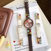 Color Oil Painting Plate Metal Leather Strap Is Suitable For Huawei Gt543 Watch 10 Strap Xiaomi 89Pro Bracelet.