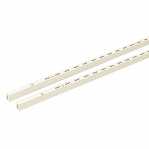 Nankai Plywood Arm-Hung Shelf Post, SS White, 1200mm High, Set of 2 (with Screws) SS-H12W-2