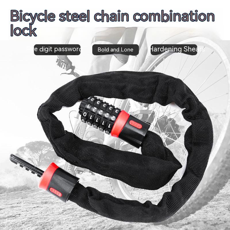 Buy Bicycle Lock Chain Lock Antitheft Lock Combination Lock at