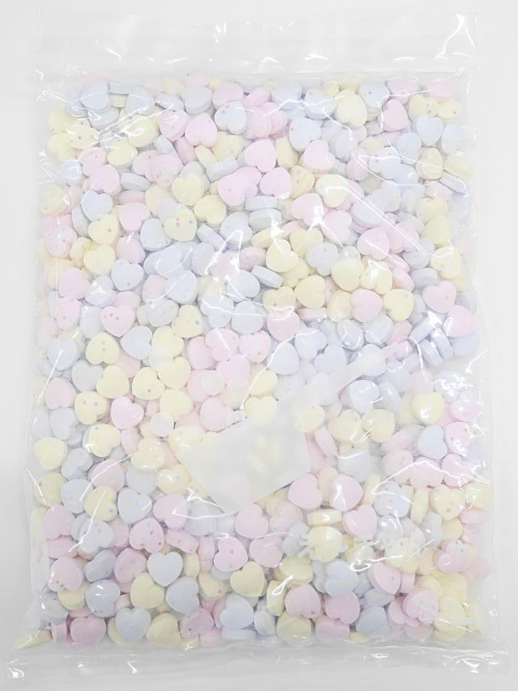 

NB 1kg Heart Ramune Mix 830 of Ramune candies in and lemon (Approx. pieces) [Mix heart-shaped mint-filled soda, strawberry, flavors]