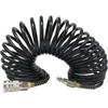 Recoil Hose Heavy Duty Recoil Air Hose Air Line OD 1/4 Inch Portable Polyurethane Coil Hose with 1/4 Inch Quick Fittings for Air Compressor, Sprayer
