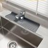Silicone Faucet Mat Handle Drip Catcher Tray Waterproof Raised Grooves On The Surface Sink