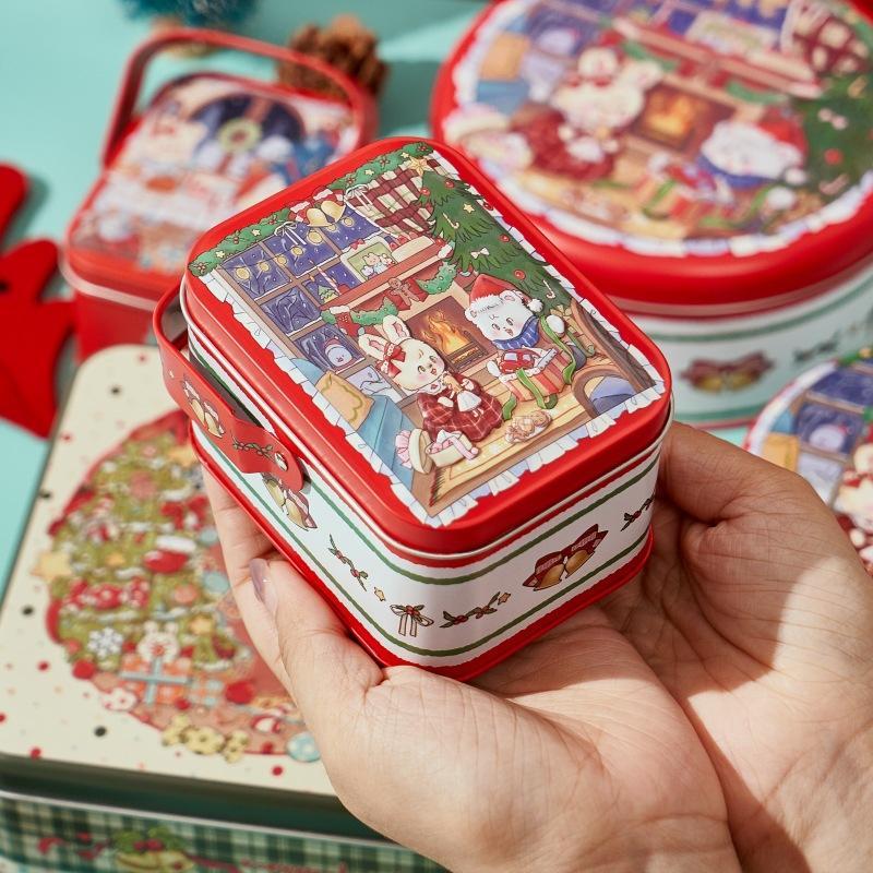 Tinplate Candy Box Kids Gifts Small Tin Box Cookie Boxes Portable Gift Case For Birthday Wedding Party Decoration