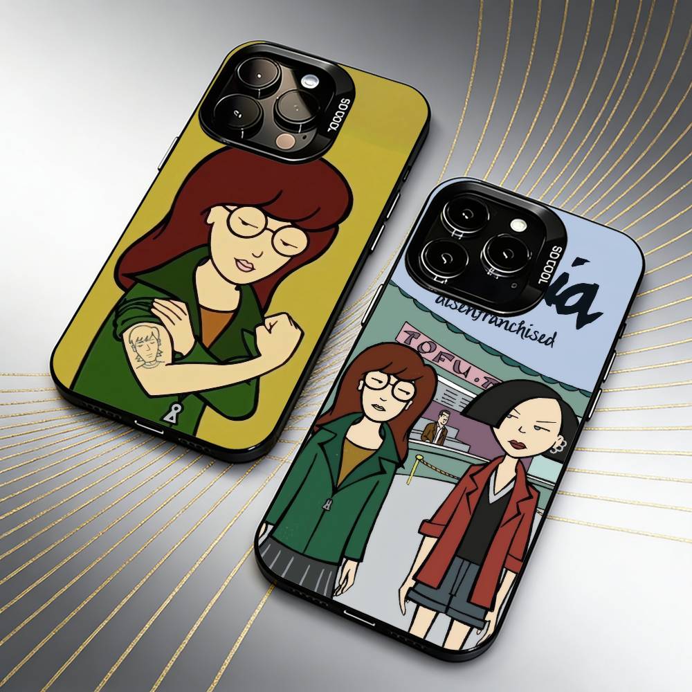 D-Diarrhea Cartoon D-DariaS Phone Case For iPhone 16 17 15 14 12 13 Pro Max Black Candy Matte Shockproof Cover