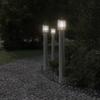 VidaXL Outdoor Floor Lamps with Sensors 3 Pcs Stainless Steel, Outdoor Ground Lighting, Ground Lighting of 4006368