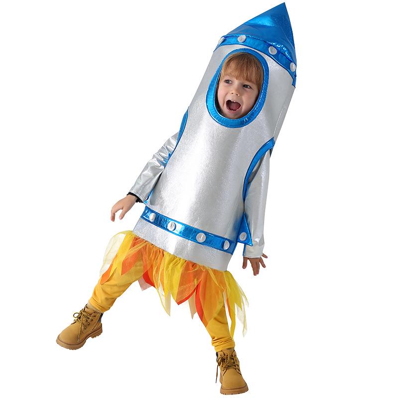 Kids' Astronaut Rocket Space Suit Costume for Sports Day and Performances