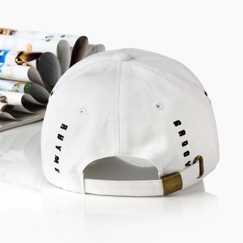 Neue Mode Buchsticken Schwarz Weiß Kappe Baumwolle Snapback Hüte Für Männer Frauen Hip Hop Angepasste Baseballkappen