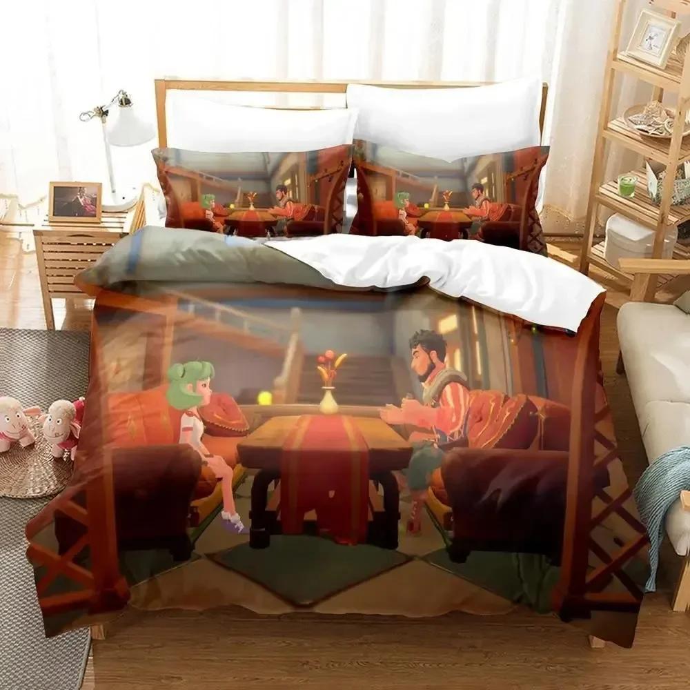 Spel My Time At Sandrock Sängkläder Set Enkel Tvilling Full Queen King Size Sängset Vuxen Barn Sovrum Påslakan Set Anime Säng