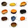Tree Stump Shape Reptile Feeding Bowl Multicolor Reptile Bathtub  for Tortoises