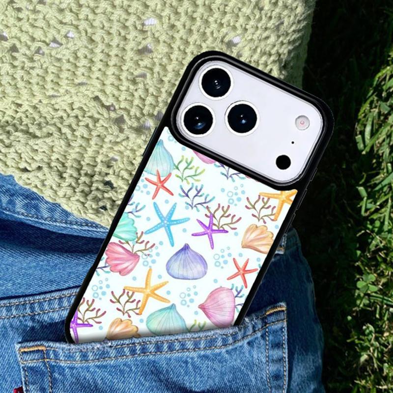 Sea Shells Phone Case For iPhone 17 AIR 16 Pro Max 15 14 Pro 11 12 13 Shockproof Silicone Cover