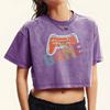 Game Console Creative Printing Women Washed T Shirt Street Retro Tee Top Casual Short Sleeve Cotton T-Shirts