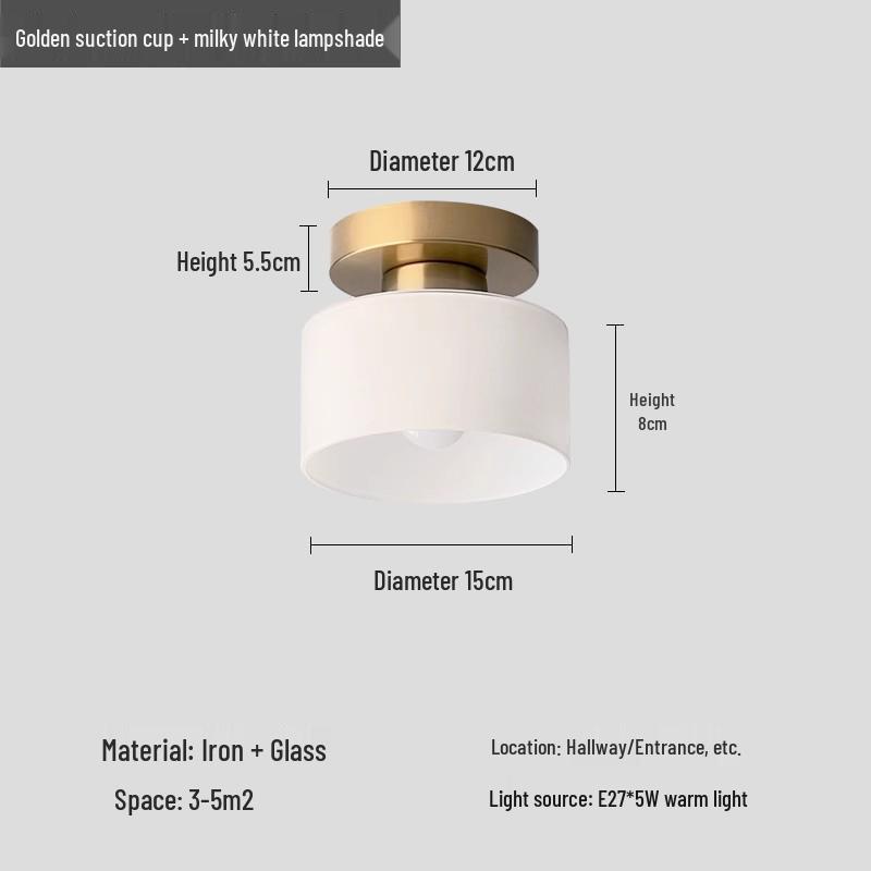 American-Style Stained Glass Ceiling Light for Balcony or Entryway