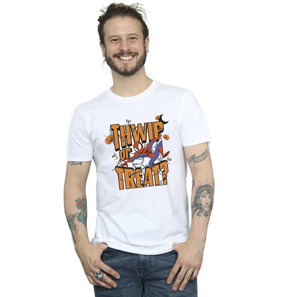 Marvel Mens Spider-Man Thwip Or Treat T-Shirt