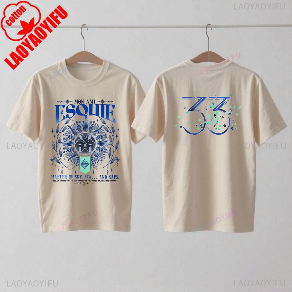 Koszulka Esquie Clair Obscur Expedition 33 Zabawna koszulka Esquie dla graczy dla fanów Prezent Moda letnia Casual Miękka bawełna Krótki rękaw Top