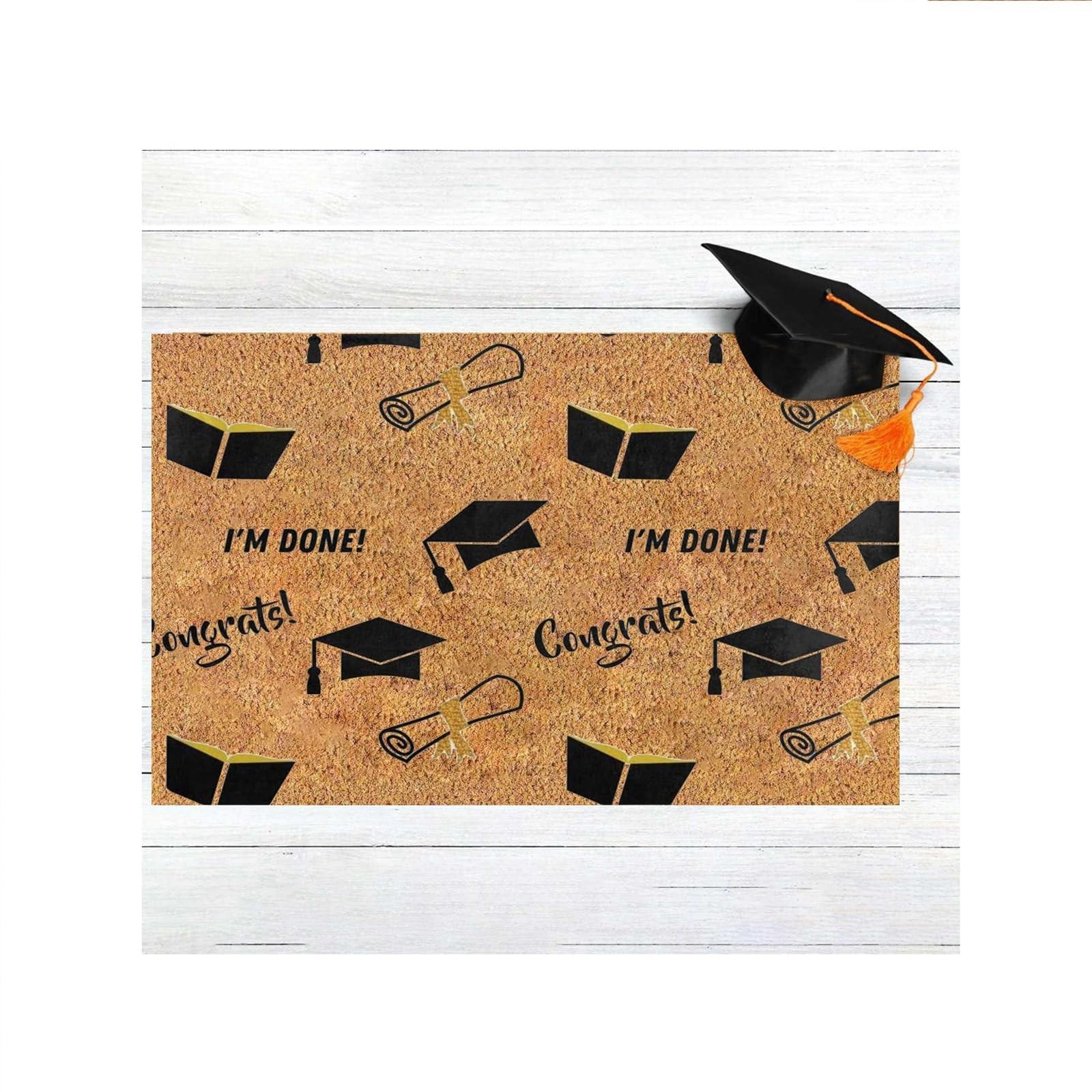 

2024 Забавный дверной коврик Добро пожаловать дверной коврик снаружи входной выпускной коврик для дома украшения для сада коричневые подарки на выпускной One Size