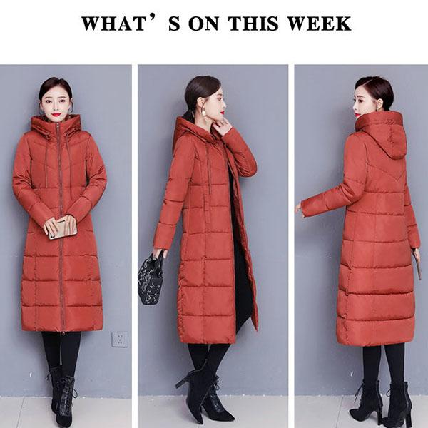 Paltoane de bumbac de lungime medie pentru femei, Paltoane de iarnă, Paltoane plus size, Haine pentru mamă, Îngroșate, Paltoane lungi peste genunchi