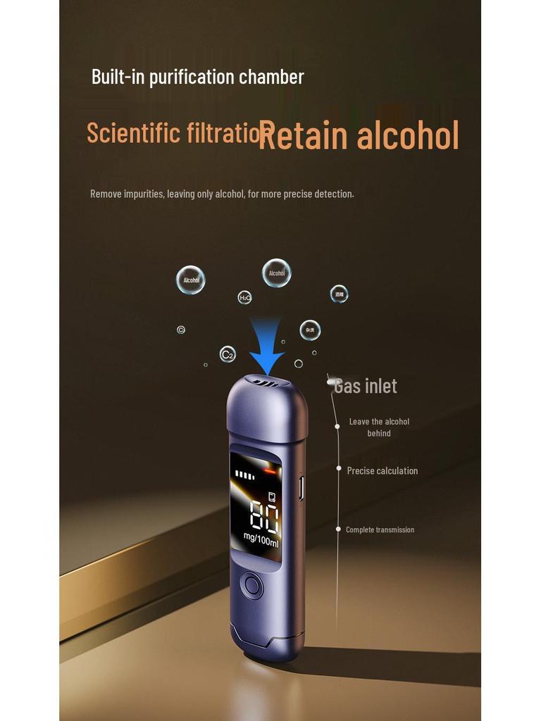 Zhao Wei High-Precision Portable Breathalyzer 1000 - Alcohol Tester for Traffic Safety