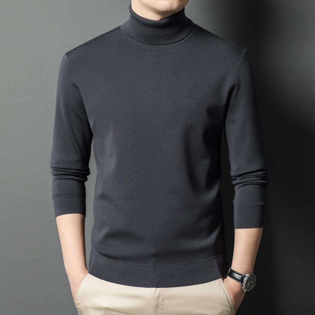 2025 Winter Fashion: Men's Fine Australian Wool High-Neck Sweater - Thick, Casual Style for All Ages