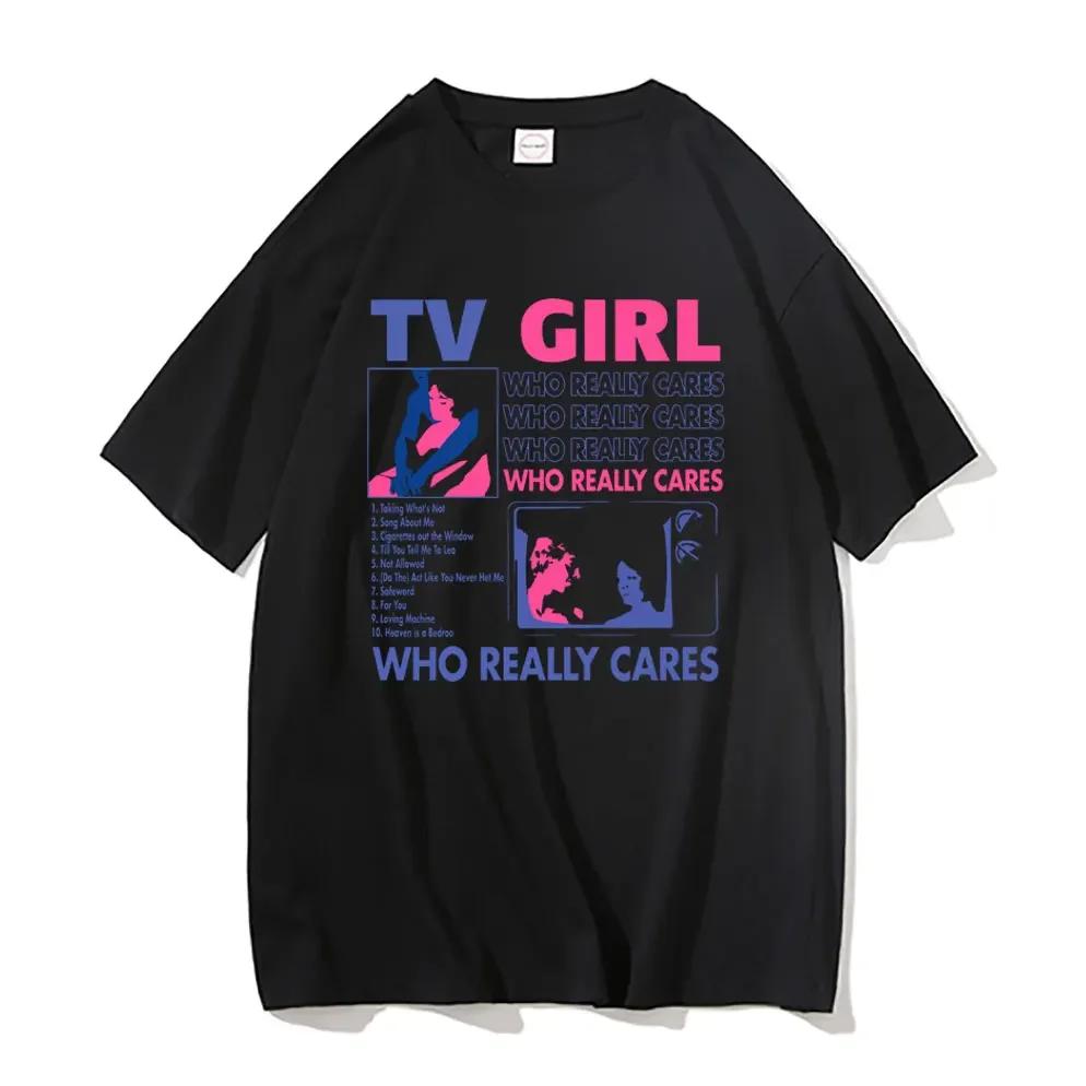 TV Girl Tshirt Unisex French Exit Album T-shirt Gift for Indie Music Fan Tee Lovers Rock Simple Drawing Music Band Graphic Shirt