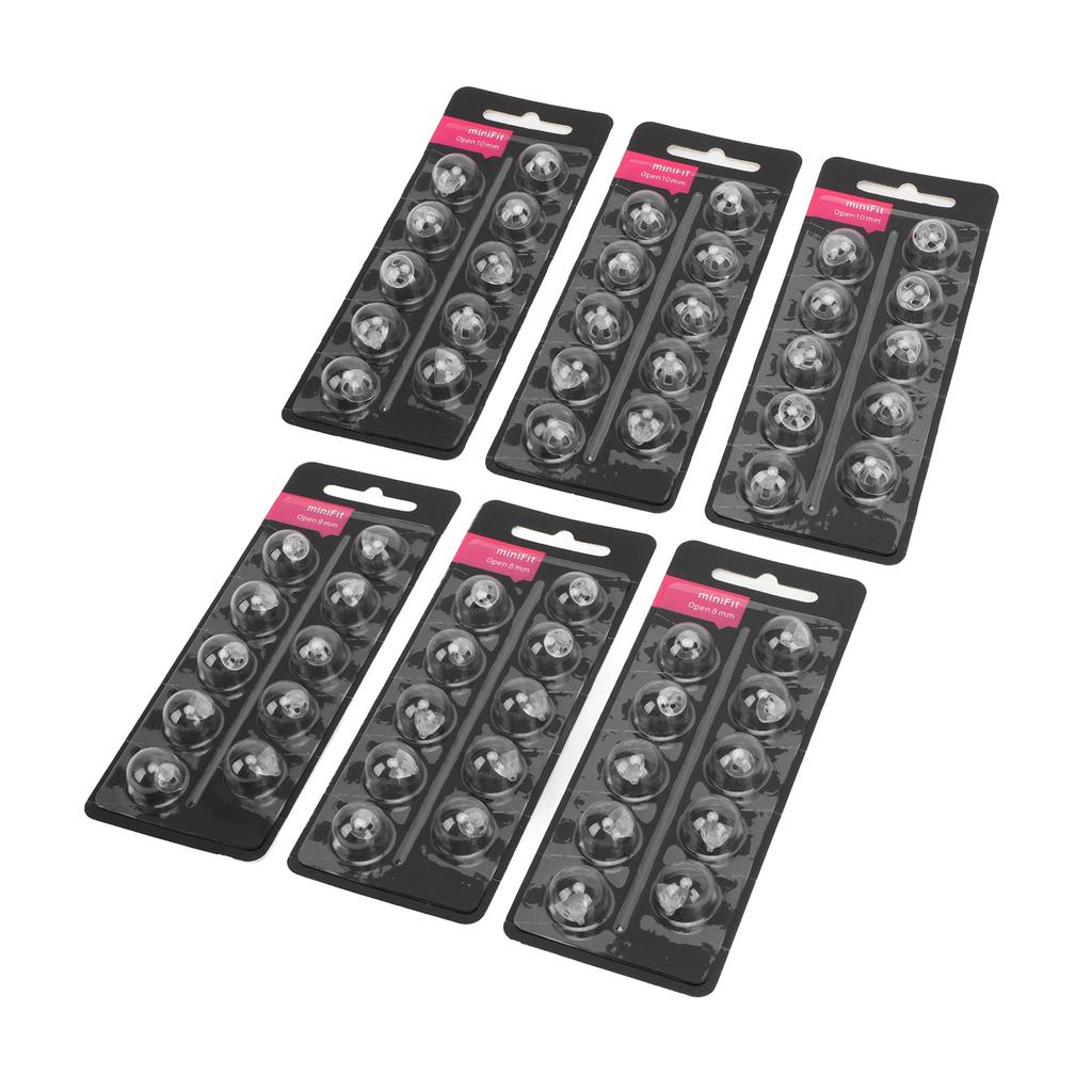 30pcs Sound Aid Domes Open Fit Sound Aid Domes Open Fit Sound Amplifier Tips for Minifit Black