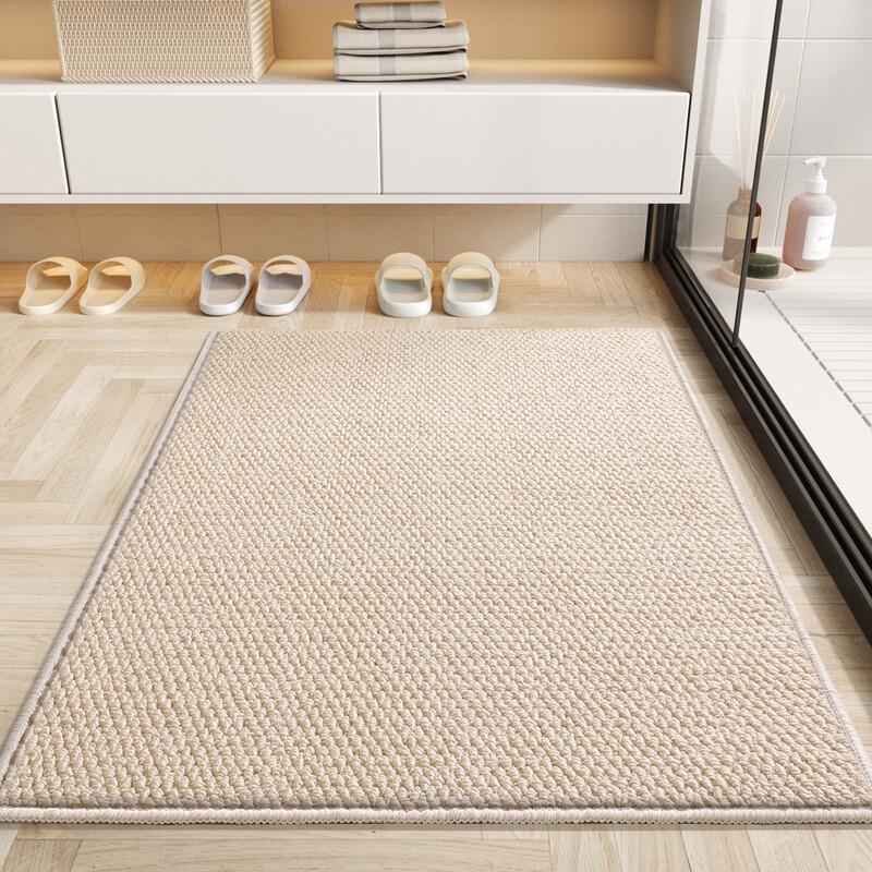 DONGYANG Imitation Sisal Absorbent Non-Slip Bath Mat 50x80 cm