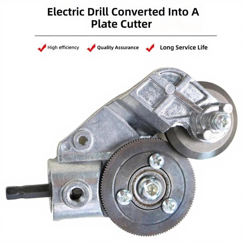 Electric Drill Plate Cutter Metal Sheet Cutter Sawing Machine Cutting Tool Nibbler Sheet Metal Cut Plate Punch Scissor