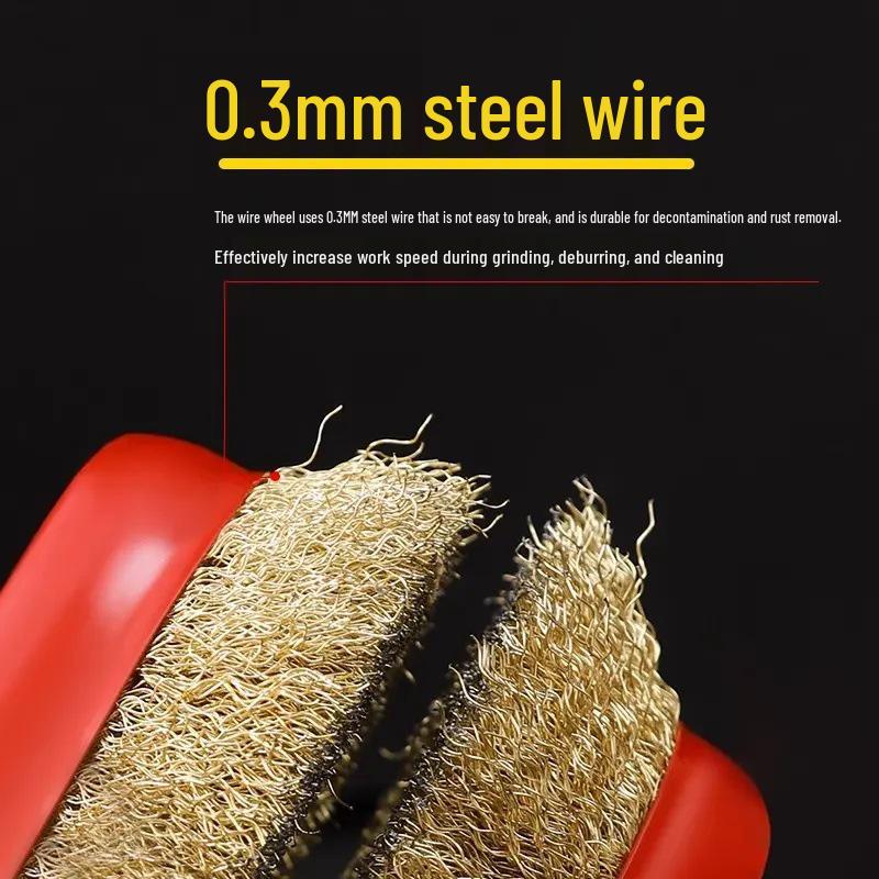 Steel Wire Wheel for Rust Removal & Polishing - Angle Grinder Brush