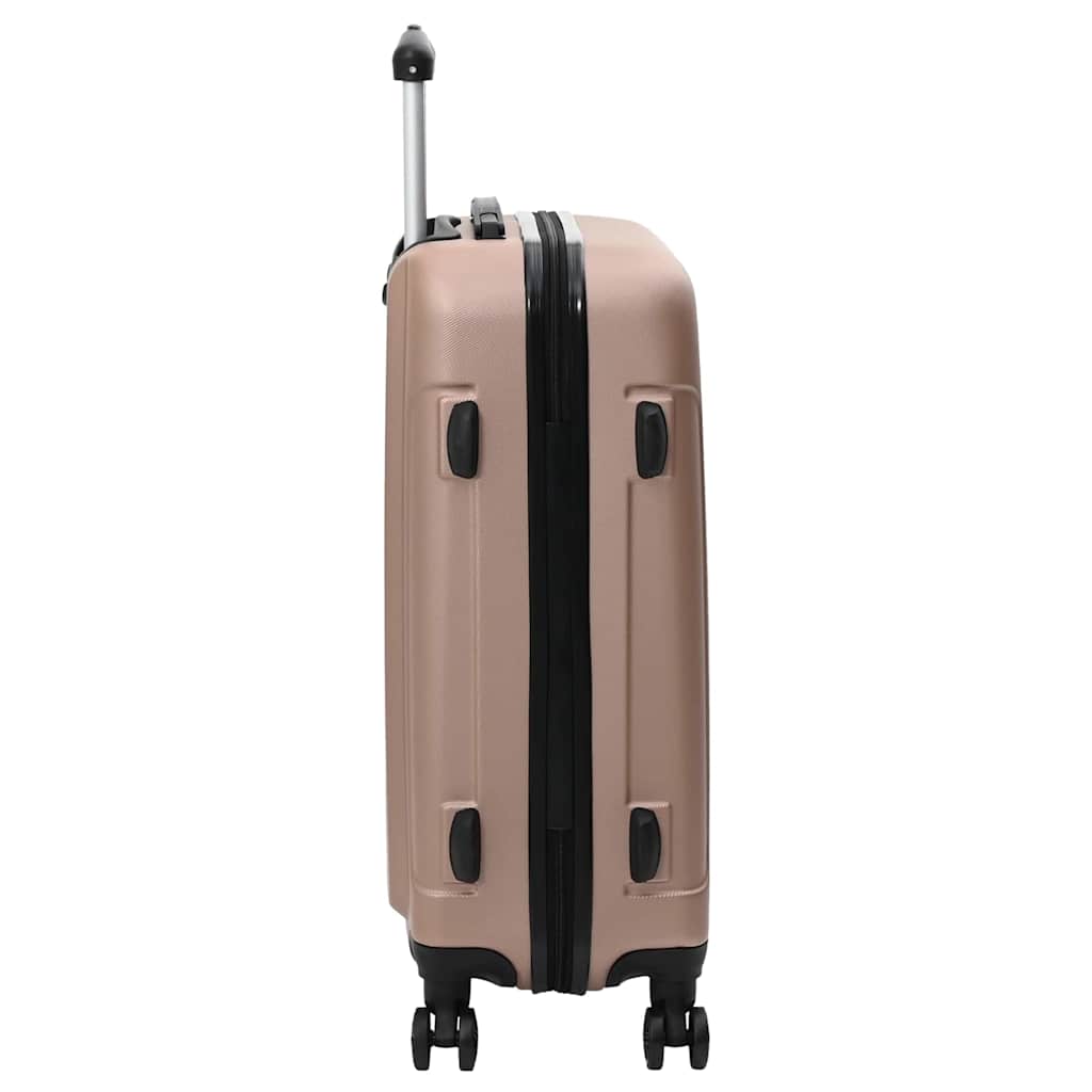3 Piece Luggage Set In Rose Gold 50 X 31 X 78 Cm ABS Plastic