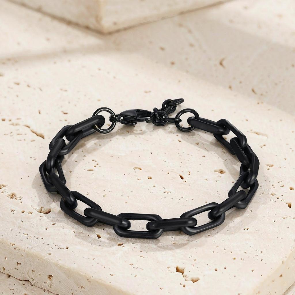 Customizable Stainless Steel Men's Bracelet Personalized Minimalist Light Luxury Sturdy Sleek Trendy Niche Designed Jewelry