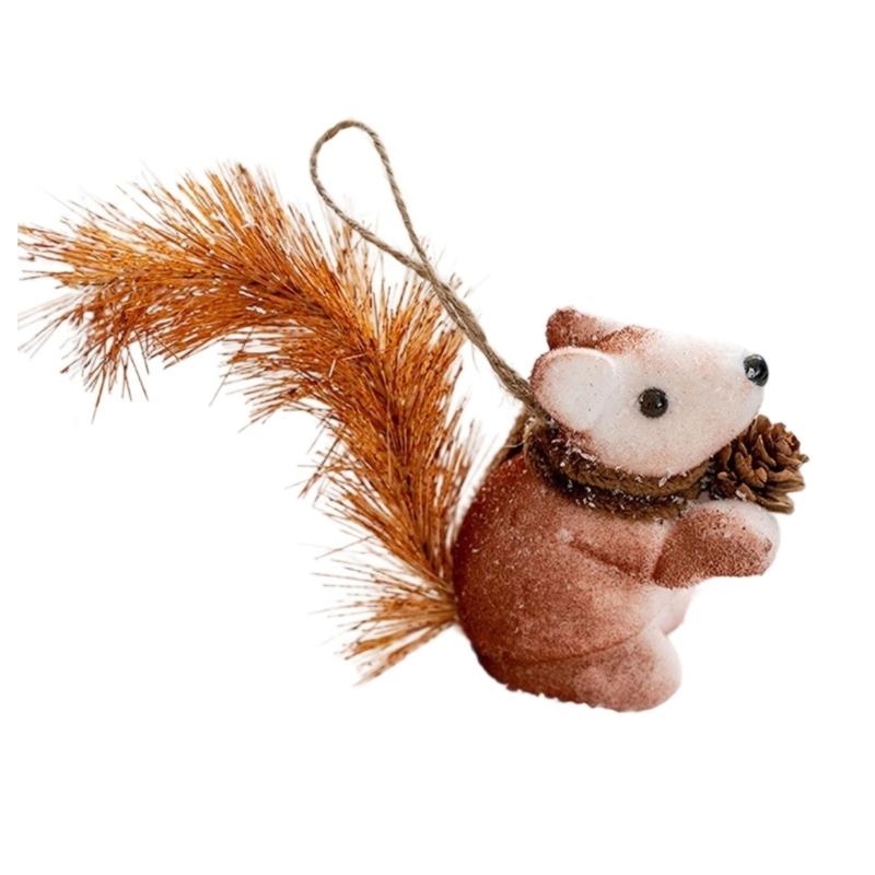 

Прекрасные коричневые белки из пенопласта Праздничные украшения для рождественской елки, спальни, балкона, подвесная белка, садовое украшение