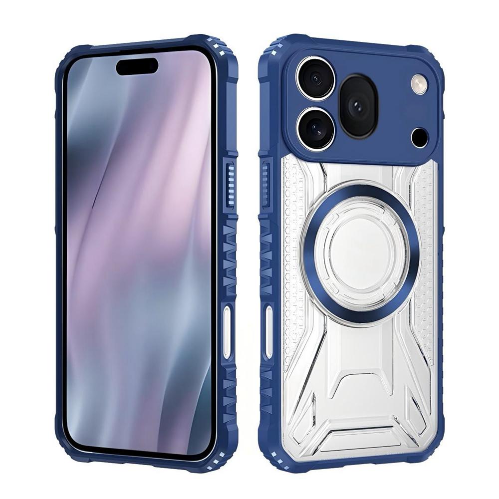 KEYSION Transparent Magnetic Case for Honor 600 Pro 5G Soft Silicone+PC Heavy Duty Shockproof Phone Back Cover for Honor 600 Pro