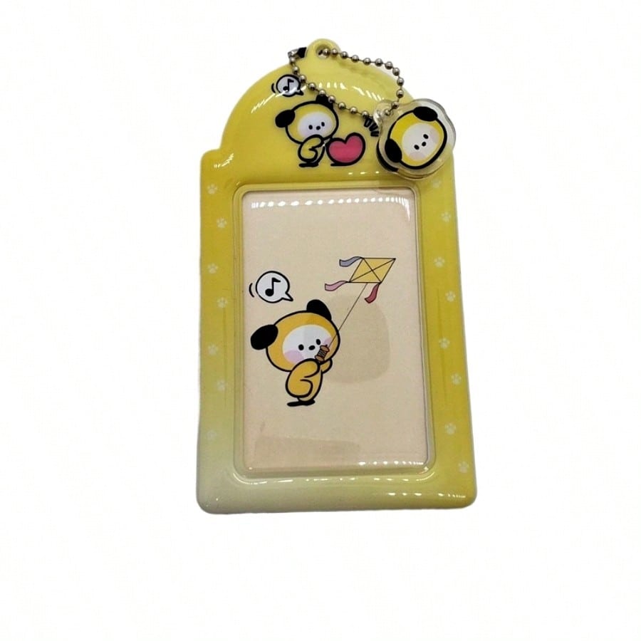 Hochwertige LINE FRIENDS BT21 Kpop Beliebte Anime und Cartoon PVC Kartenhalter Idol Fotokarten Fahrkarten Essenskarten Schlüsselanhänger
