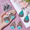 4 Pairs 4 Styles Leather Dangle Earrings, Teardrop, Mixed Color, 77.5~78.5x38.5mm, 1pair/style