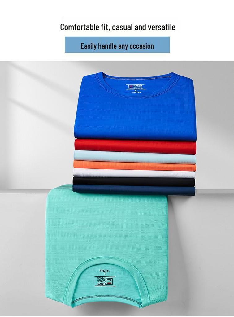 Unisex Quick-Dry Ice Silk Sports T-Shirt: Running, Badminton, Baseball Team Jersey