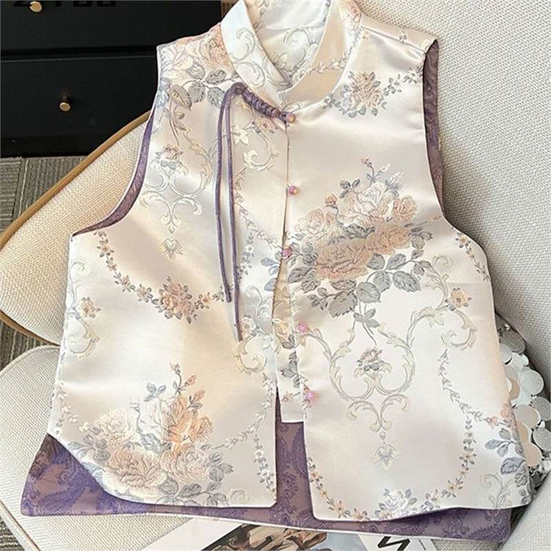 Vest stacking 2025 new high-end popular sleeveless vest vest Little New Year