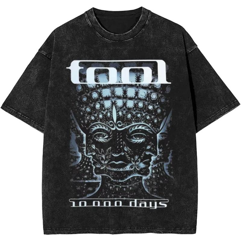 Damski Rockowe Narzędzie Zespół Lateralus Heavy Metal Muzyka Vintage Sprane Koszulka Merch Bawełniany Top Ubrania Śmieszne Koszulki Letnie Oversize