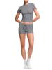 New European & American Women's Slim Fit Round Neck Short-Sleeve T-shirt Set