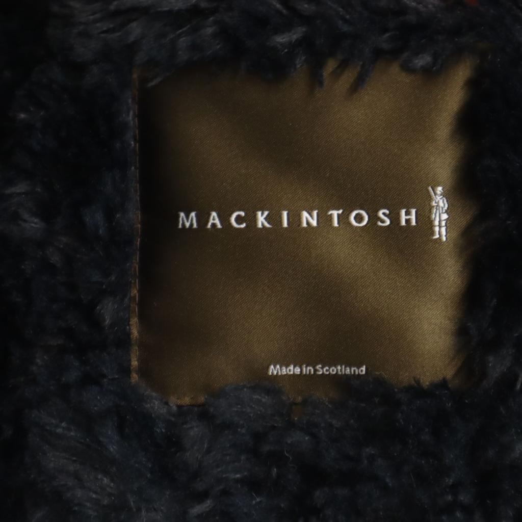 Mackintosh Made In England Quilted Jacket 34 Black Boa Fur Lining Women Used