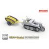 Freedom Model Kits 1/16 Scale World War II German Sd.kfz.2 Kettenkraftrad and Sd.Kfz.302 Goliath Light Explosive Transport Vehicle Cart Set, Plastic M