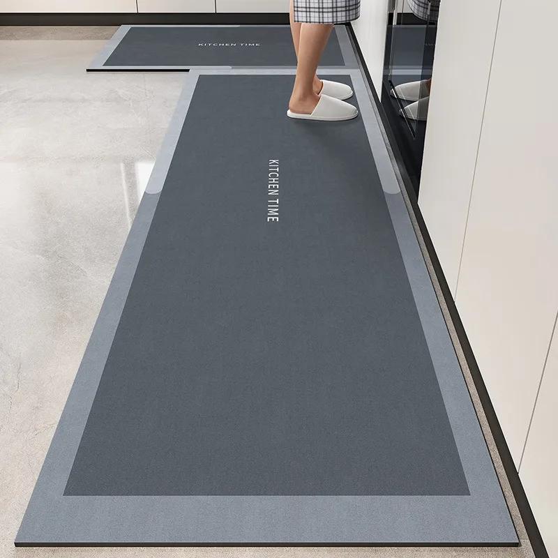 Modern Kitchen Rug PVC Leather Non-slip Waterproof Oil-proof Floor Mat Long Strip Home Decoration Carpet for Safety