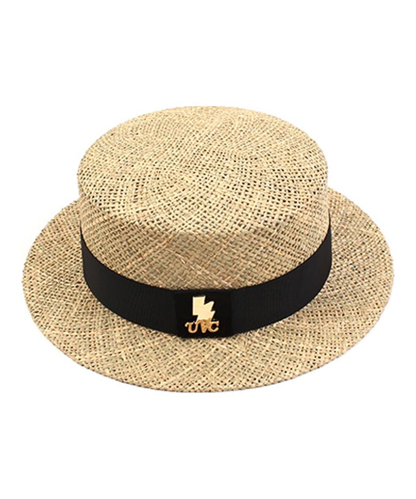 Yunibeosyeolkemiseuteuli Bau Flat Short Panama Hat Gd Raffia Hat