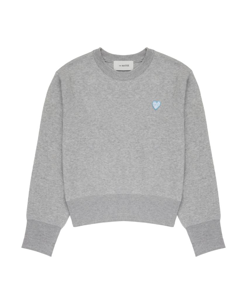 Deomati Mati Soft Breeze Semi-Crop Round Knit (Wf) - Gray