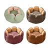 Hundebett mit abnehmbarem Kissen Elegantes rundes Bett für Haustier Indoor-Bett