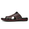 Summer Leather Slides Flat For Men Slippers Casual Black Palm Slide Slipper Outdoor Newest 2022 Men'S Beach Shoes Big Size 47