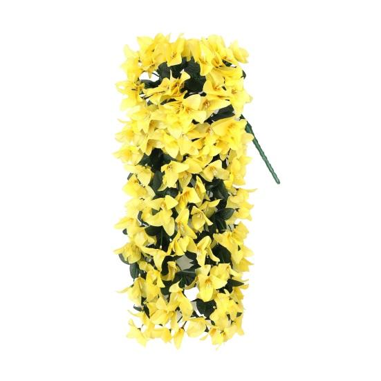 Artificial Bougainvillea Flower Faux Hanging Bougainvillea for Outside Long Trailing Vines Fake Flower for Door Porch Planter Urn Patio Balcony Decor