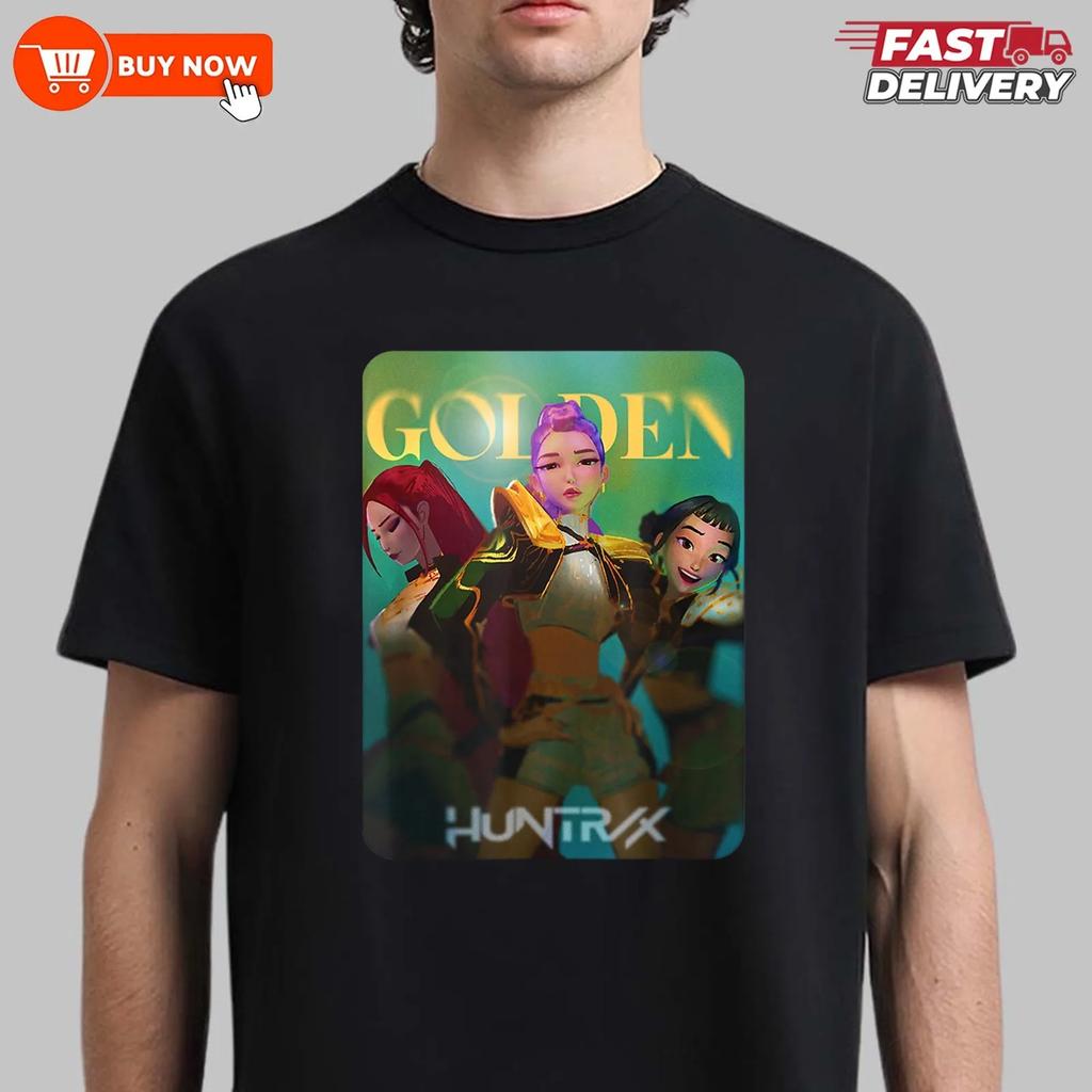 Halloween Huntrix Golden Photocard TShirt Multicolors SXL